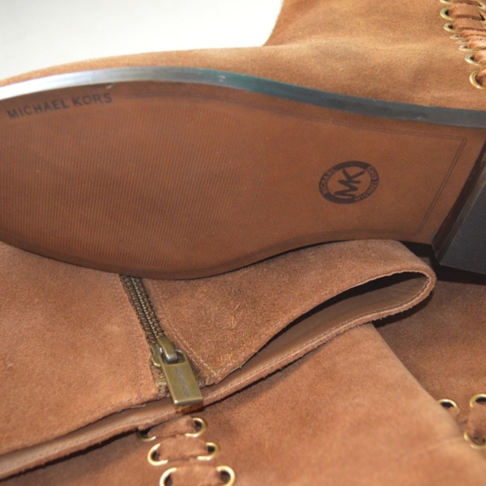 Michael Kors | Open Work Suede Boots - Picture 5 of 5